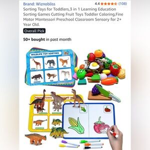 3-in-1 Learning Education Sorting Toys for Toddlers